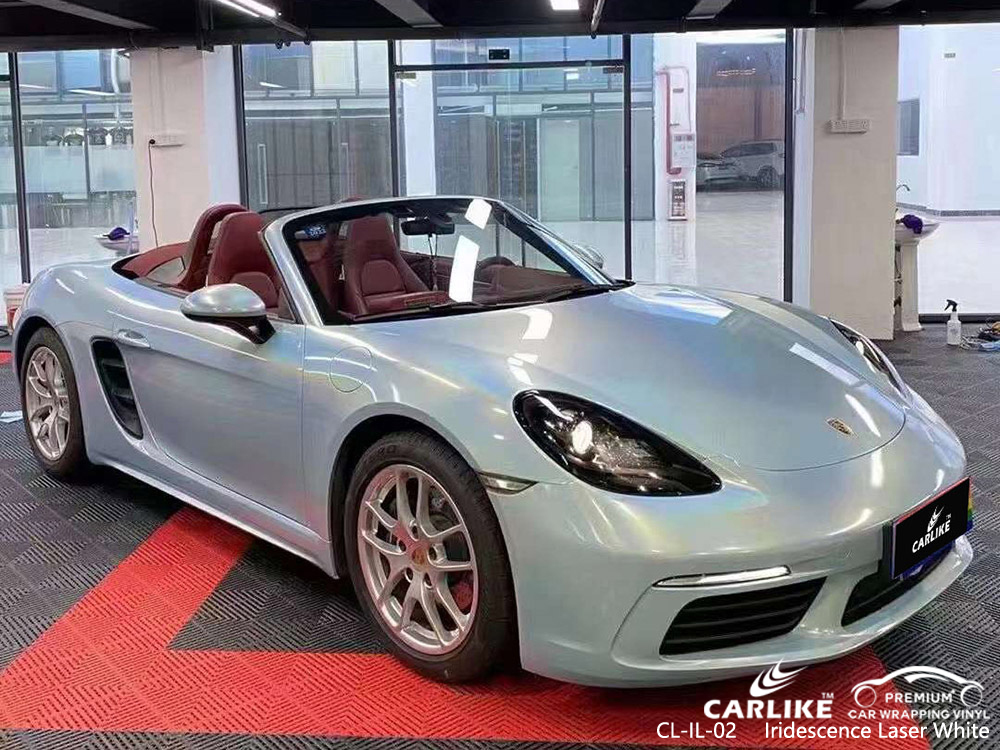 CL-IL-02 Iridescence Laser White vinyl auto wrap supplier for PORSCHE