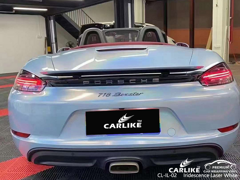 CL-IL-02 Iridescence Laser White vinyl auto wrap supplier for PORSCHE
