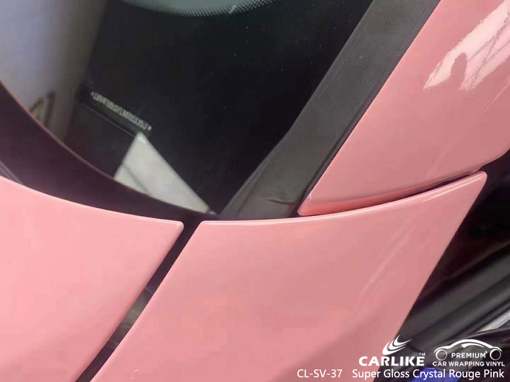 CL-SV-37 Super Gloss Crystal Rouge Pink vinil auto fábrica de envoltório para BMW