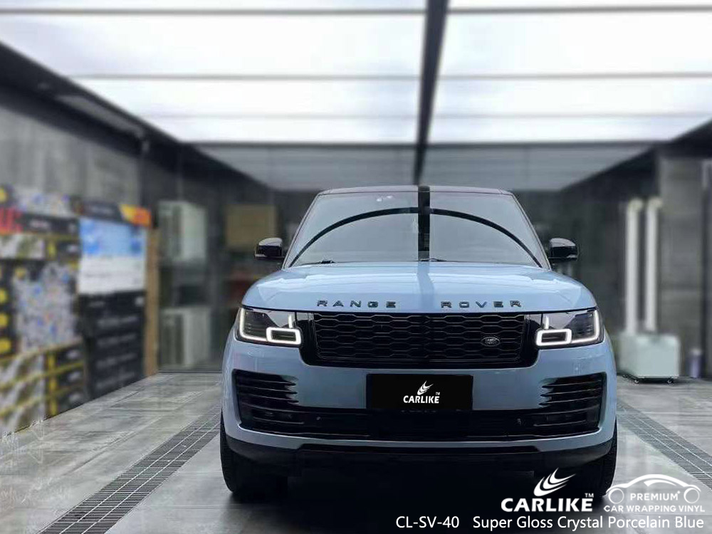 CL-SV-40 Süper Parlak Kristal Porselen Mavi vinil otomatik RANGE ROVER için sargı üreticisi