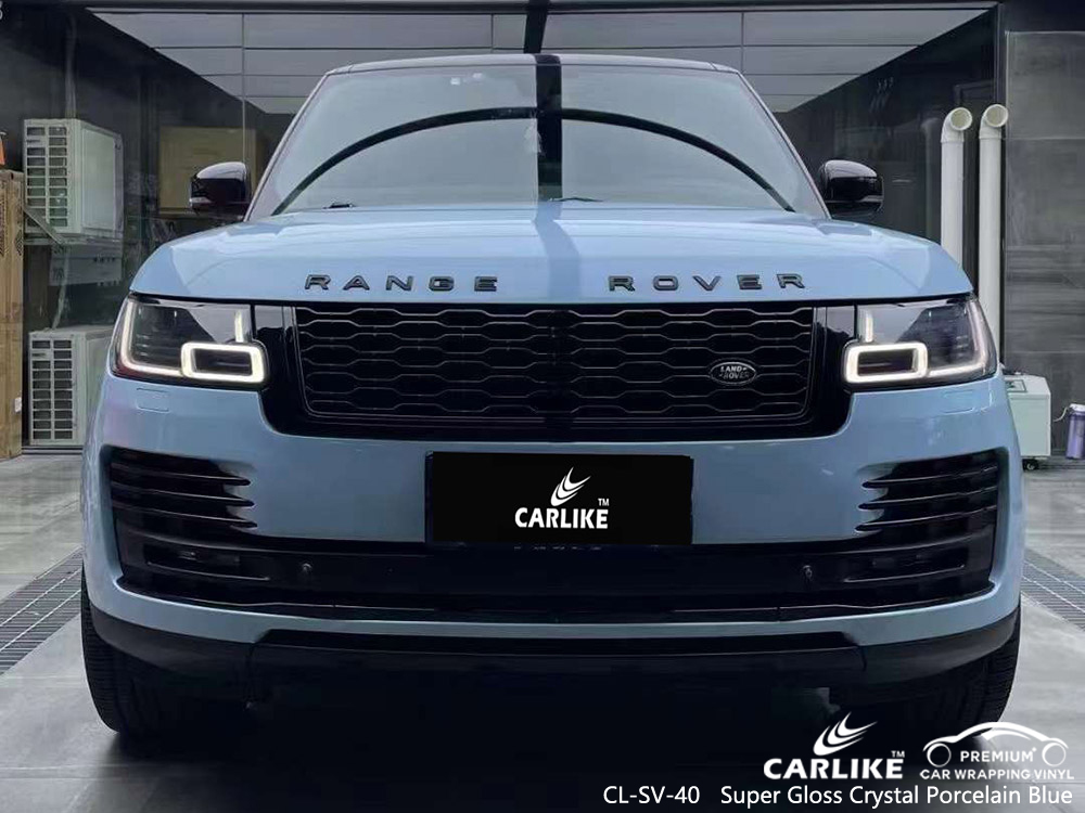 CL-SV-40 Süper Parlak Kristal Porselen Mavi vinil otomatik RANGE ROVER için sargı üreticisi