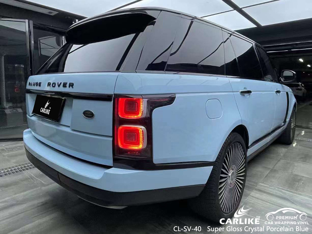 CL-SV-40 Süper Parlak Kristal Porselen Mavi vinil otomatik RANGE ROVER için sargı üreticisi