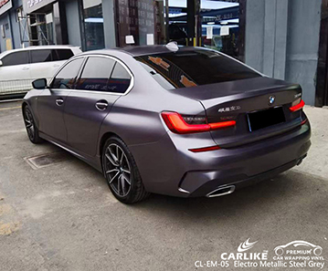 CL-EM-05 Electro Metallic Steel Grey Vinyl Auto Wrap Hersteller für BMW