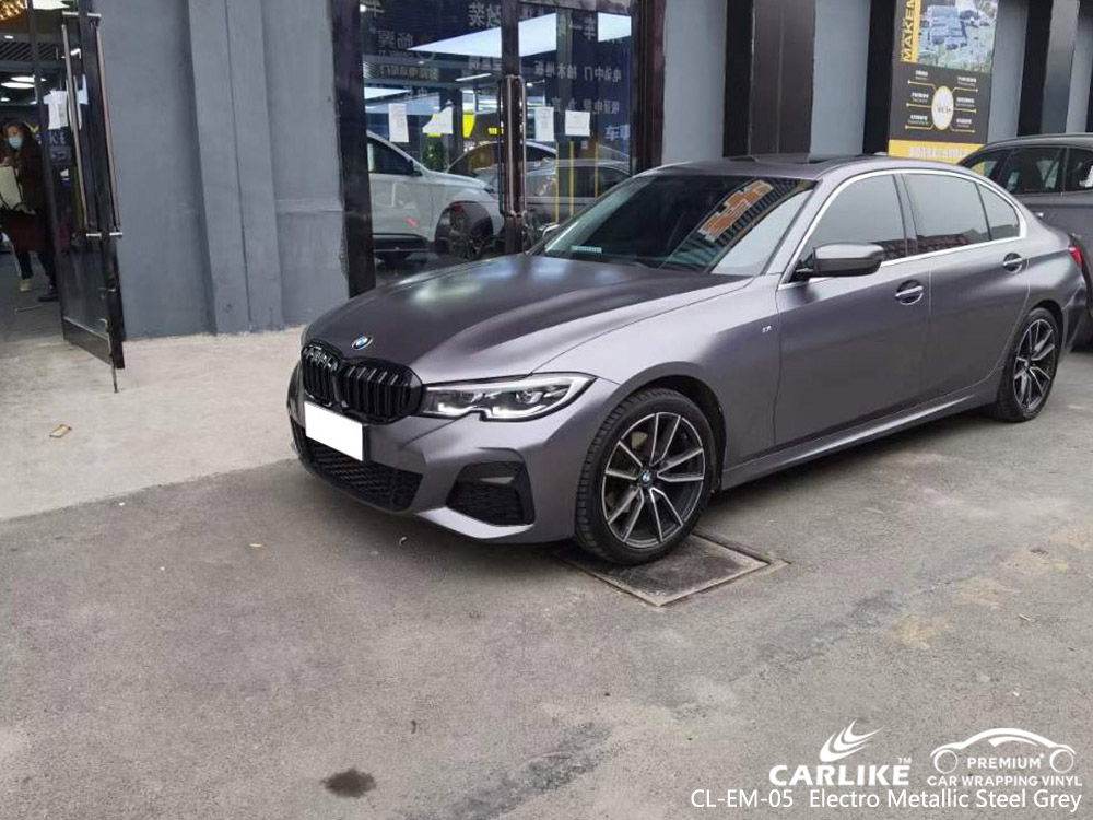 CL-EM-05 Elektro Metalik Çelik Gri Vinil BMW için Otomatik Sarma Üreticisi