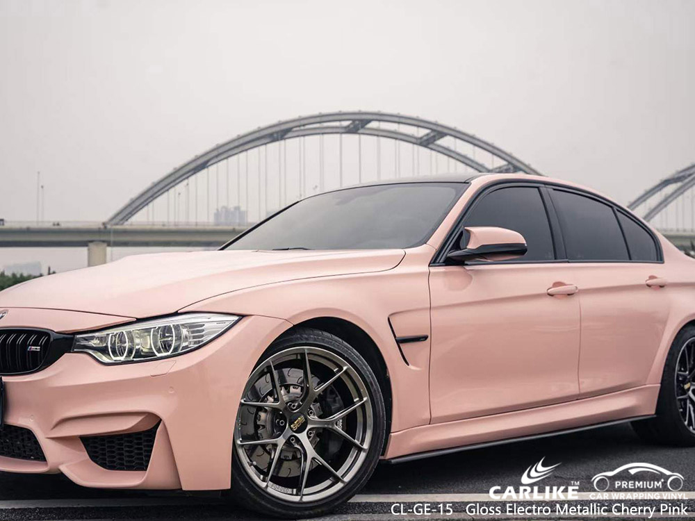 CL-GE-15 Gloss Electro Metallic Cherry Pink Vinyl Vehicle Поставщик пленок для BMW