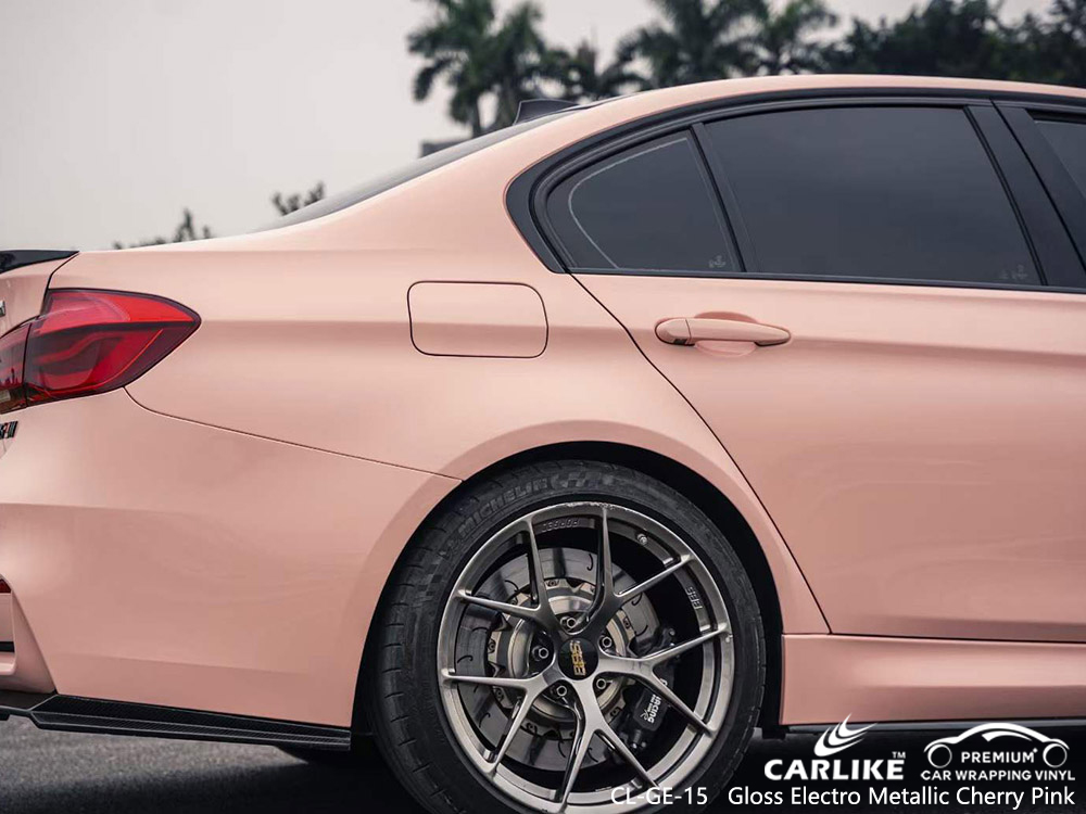 CL-GE-15 Gloss Electro Metallic Cherry Pink Vinyl Vehicle Fournisseur d'habillage pour BMW