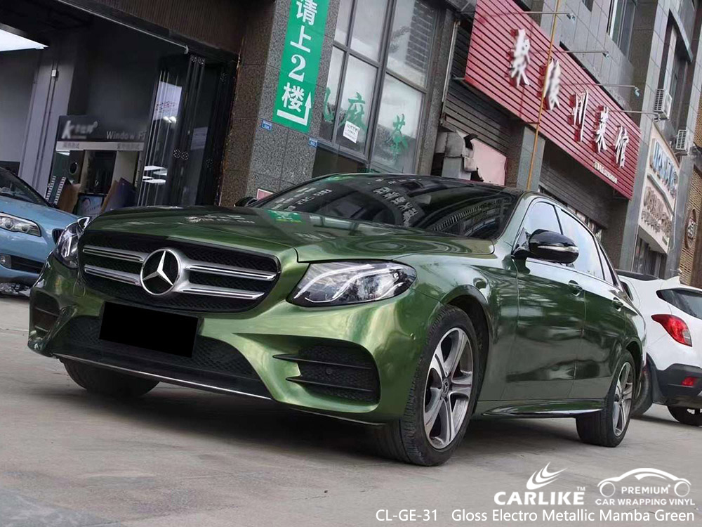 CL-GE-31 Gloss Electro Metallic Mamba Green Vinyl Car Fornitore di involucri per MERCEDES-BENZ