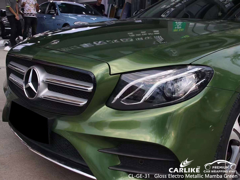 CL-GE-31 Gloss Electro Metallic Mamba Green Vinyl Car Fornitore di involucri per MERCEDES-BENZ