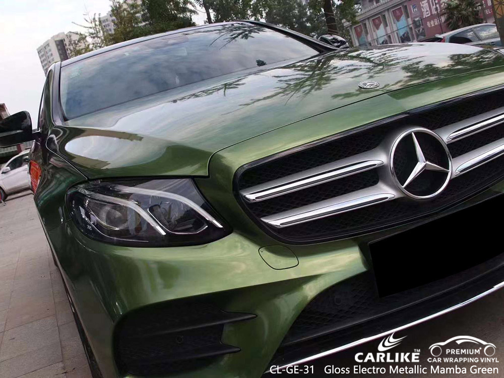 CL-GE-31 Gloss Electro Metallic Mamba Green Vinyl Car Fornitore di involucri per MERCEDES-BENZ