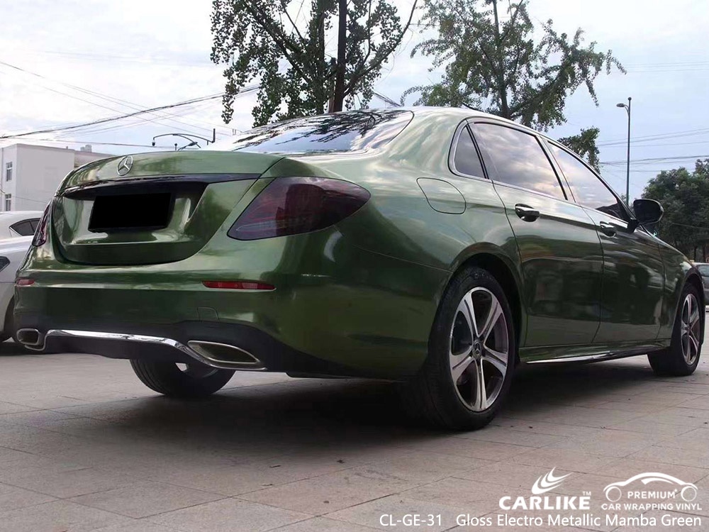 CL-GE-31 Gloss Electro Metallic Mamba Green Vinyl Car Fournisseur d'habillage pour MERCEDES-BENZ