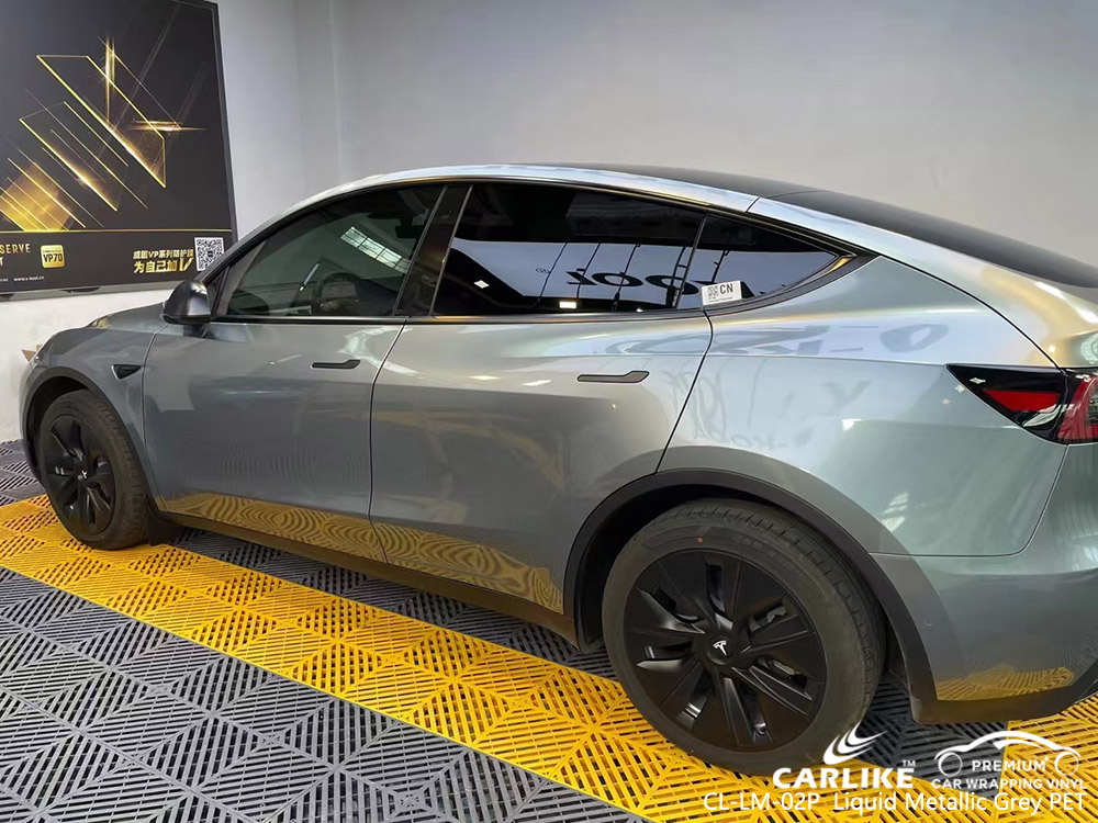 CL-LM-02P Sıvı Metalik Gri PET Vinil Otomatik Sarma TESLA Fabrikası