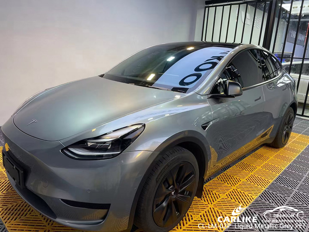 CL-LM-02P Sıvı Metalik Gri PET Vinil Otomatik Sarma TESLA Fabrikası