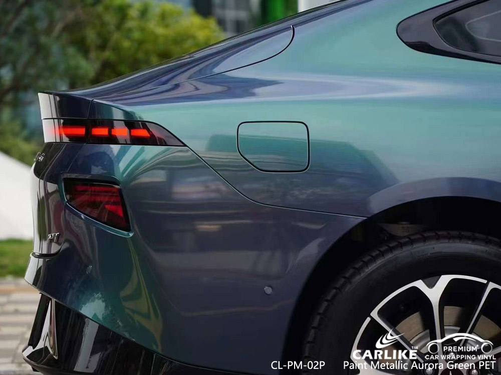 CL-PM-02P Metalik Aurora Yeşili PET Vinil Oto Boyası Tedarikçiyi XPENG için Sarın