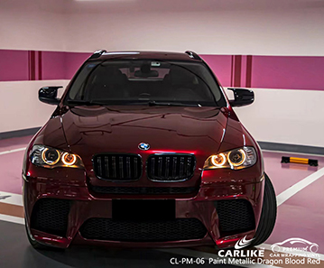 CL-PM-06 Pintura Metálica Dragon Blood Red Vinyl Car Wrap Factory para BMW