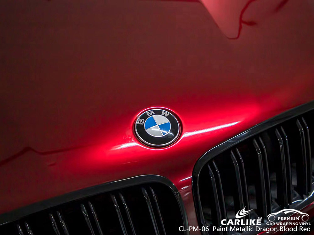 CL-PM-06 Vernice per auto in vinile rosso sangue di drago metallizzato Wrap Factory per BMW