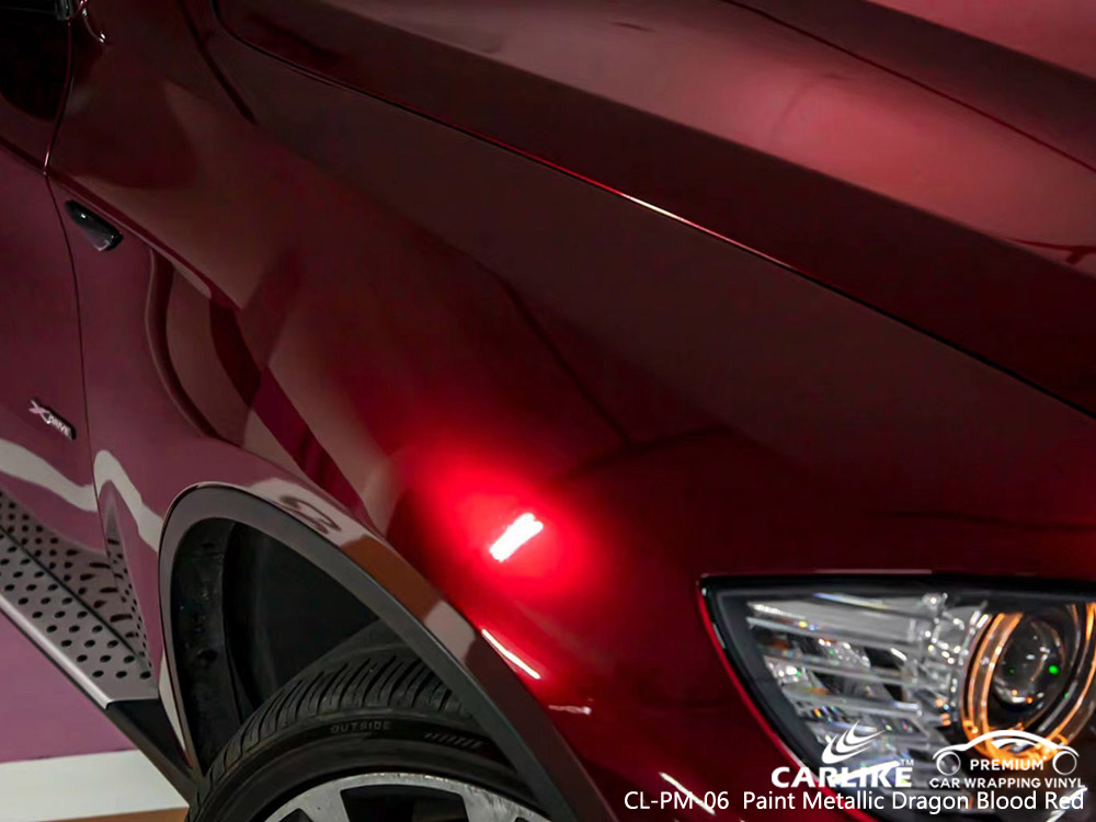 CL-PM-06 Pinte carro de vinil vermelho sangue de dragão metálico Fábrica de embalagens para BMW