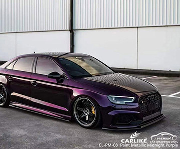 CL-PM-08 Tinta Metálica Roxo Meia Noite Vinil Auto Envoltório Fabricante para AUDI