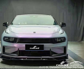 CL-CC-05 Caméléon Bonbons Magique Gris Violet Vinyle Car Wrap Usine Pour LYNK & CO