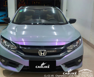 CL-CC-05 Chameleon Candy Magic Grey Roxo Vinil Envoltório de Carro Fabricante para HONDA