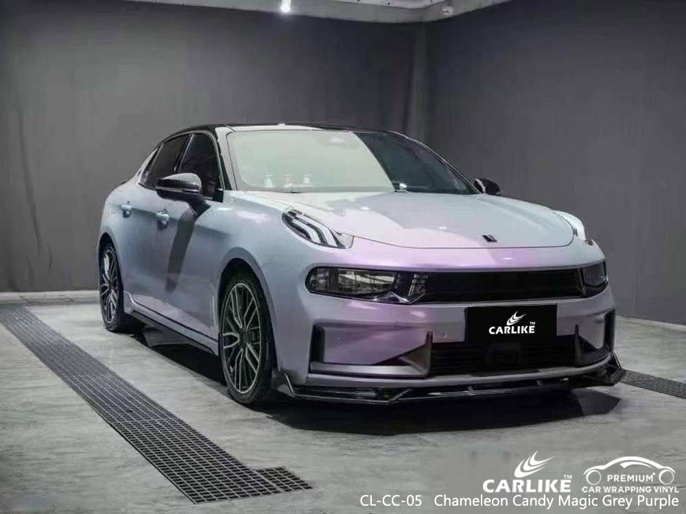 CL-CC-05 Bukalemun Şekeri Sihirli Gri Mor LYNK&CO için Vinil Araç Kaplama Fabrikası