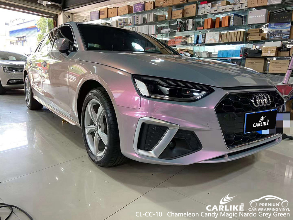 CL-CC-10 Chameleon Candy Magic Nardo Gri Yeşil Vinil AUDI için Araç Kaplama Fabrikası