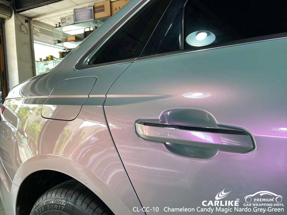 CL-CC-10 Chameleon Candy Magic Nardo Gri Yeşil Vinil AUDI için Araç Kaplama Fabrikası