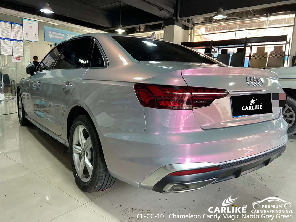 CL-CC-10 Chameleon Candy Magic Nardo Gri Yeşil Vinil AUDI için Araç Kaplama Fabrikası