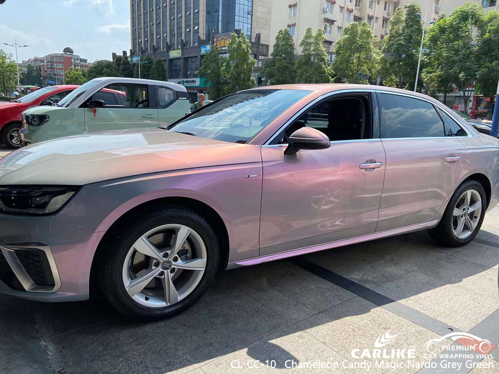 CL-CC-10 Chameleon Candy Magic Nardo Gri Yeşil Vinil AUDI için Araç Kaplama Fabrikası