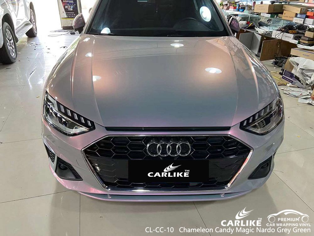 CL-CC-10 Chameleon Candy Magic Nardo Gri Yeşil Vinil AUDI için Araç Kaplama Fabrikası