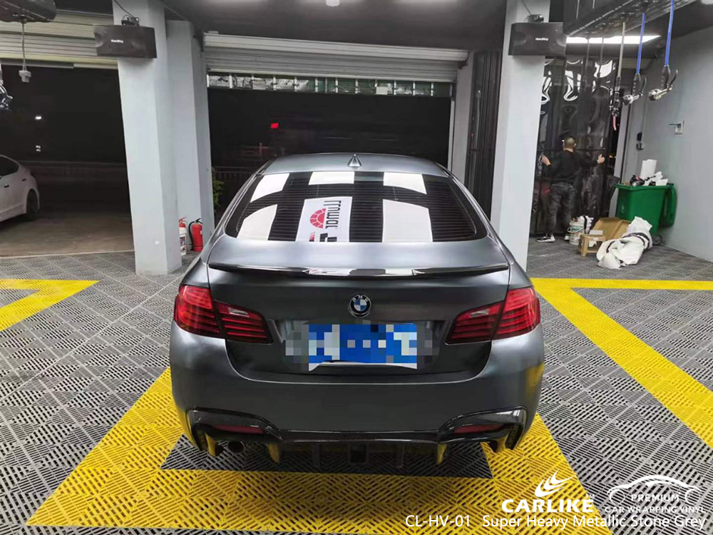 Vehículo de vinilo gris piedra metálico súper pesado CL-HV-01 Proveedor de envoltura para BMW