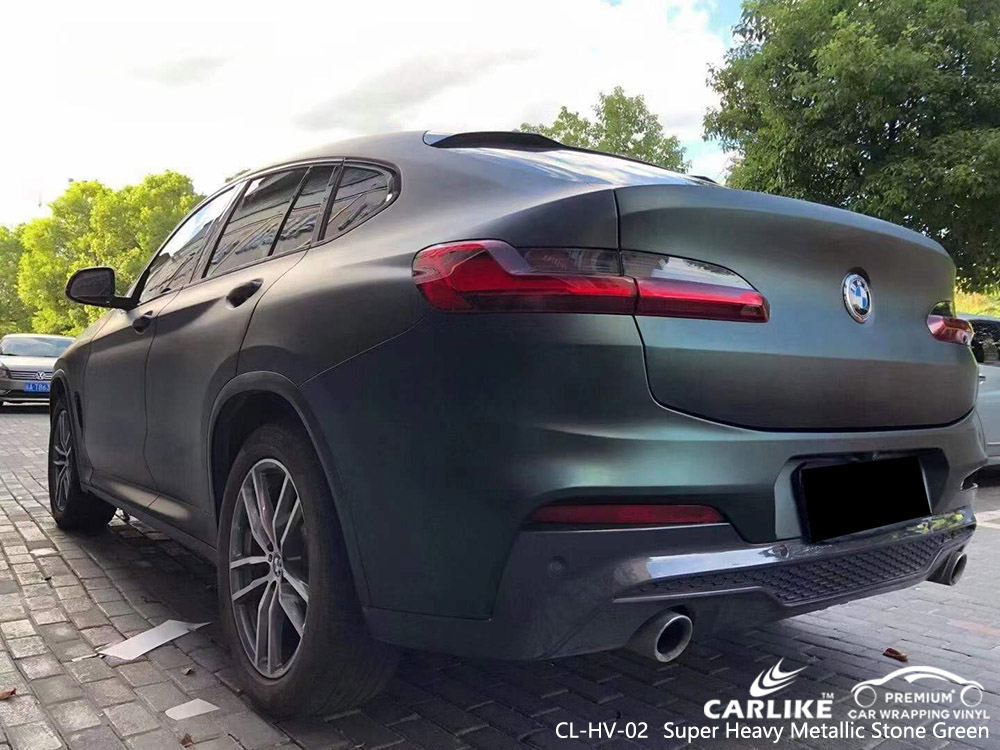 CL-HV-02 Super Heavy Metallic Stone Green Vinyl Vehicle Wrap Factory for BMW
