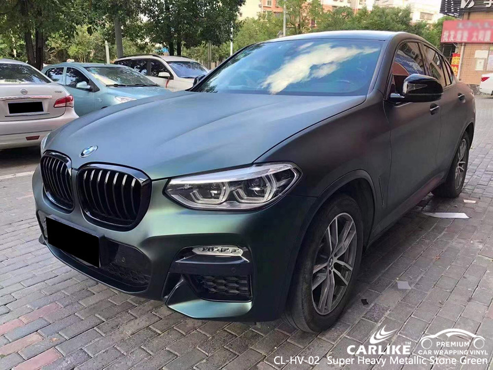 CL-HV-02 Super Heavy Metallic Stone Green Vinyl Vehicle Wrap Factory for BMW