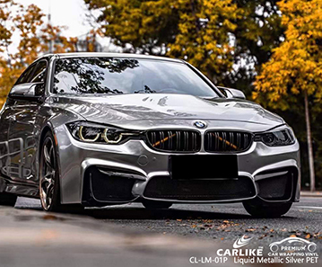 CL-LM-01P Liquid Metallic Silver PET Vinyl Factory для BMW