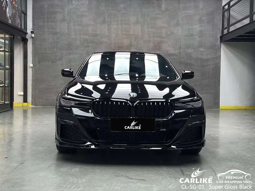 CL-SG-01 Süper Parlak Siyah Vinil Araç Kaplama Tedarikçisi BMW için