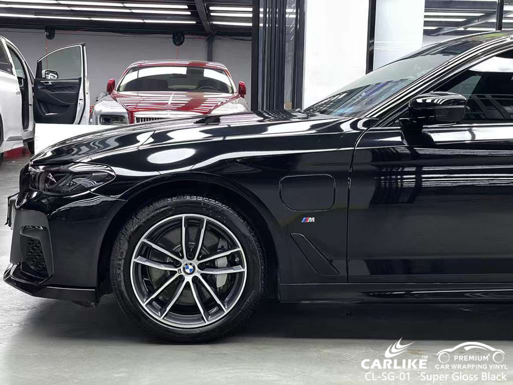 CL-SG-01 Süper Parlak Siyah Vinil Araç Kaplama Tedarikçisi BMW için