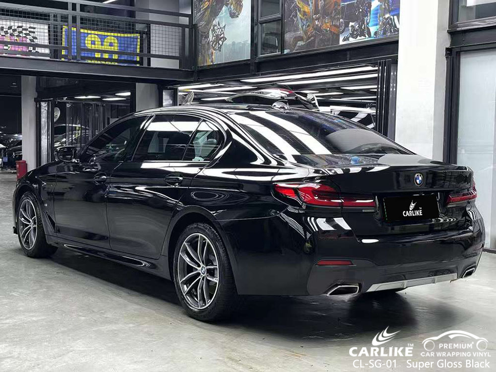 CL-SG-01 Süper Parlak Siyah Vinil Araç Kaplama Tedarikçisi BMW için