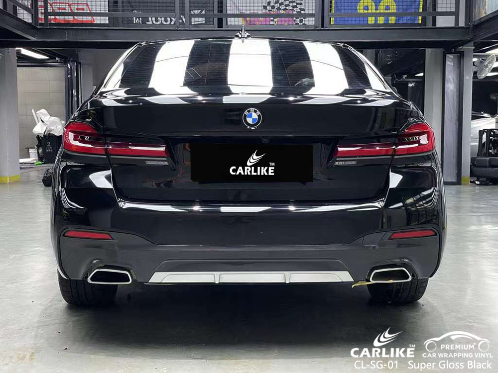 CL-SG-01 Süper Parlak Siyah Vinil Araç Kaplama Tedarikçisi BMW için