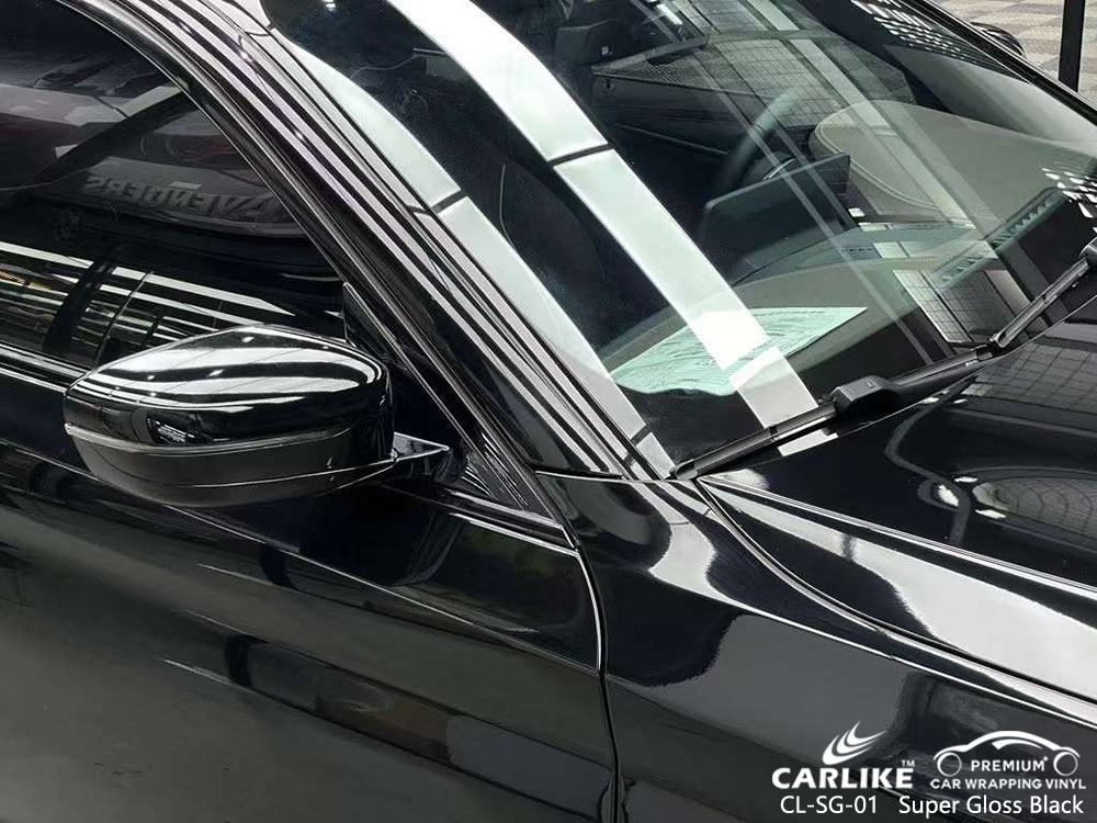 CL-SG-01 Süper Parlak Siyah Vinil Araç Kaplama Tedarikçisi BMW için