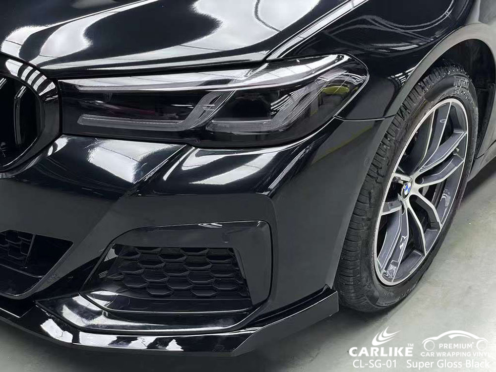 CL-SG-01 Süper Parlak Siyah Vinil Araç Kaplama Tedarikçisi BMW için