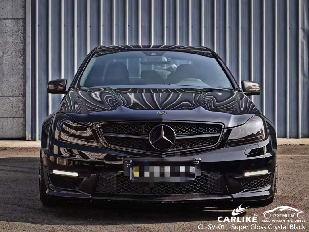 CL-SV-01 Süper Parlak Kristal Siyah Vinil Otomatik Sarma MERCEDES-BENZ Tedarikçisi