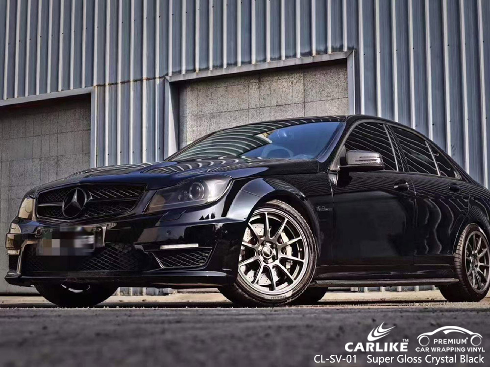 CL-SV-01 Super Gloss Crystal Black Vinyl Auto Wrap Поставщик Для MERCEDES-BENZ