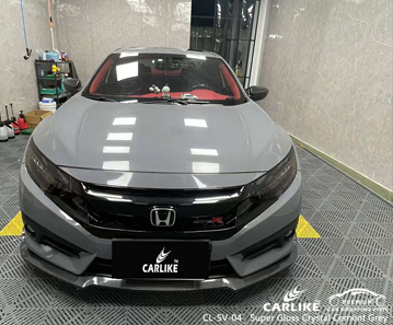 CL-SV-04 Super Gloss Crystal Cement Grey Vinyl Vehicle Wrap Поставщик для HONDA