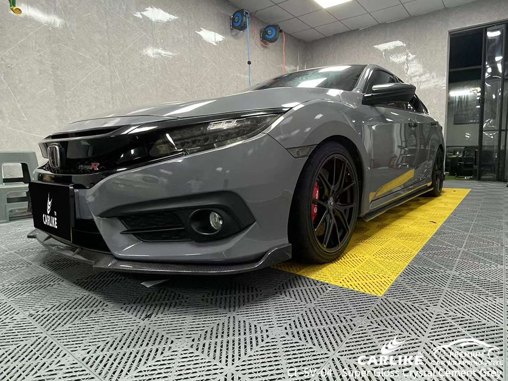 Finanzas pelo Valiente CL-SV-04 Super Gloss Crystal Cemento Gris Vinilo Vehículo Wrap Proveedor  para HONDA - SINO VINYL