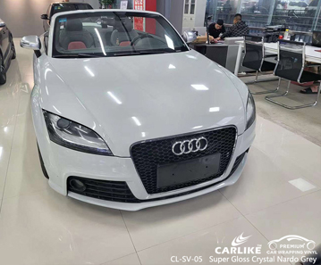 CL-SV-05 AUDI için Süper Parlak Kristal Nardo Gri Vinil Otomatik Sarma Üreticisi