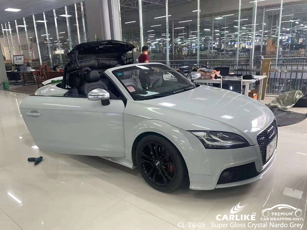 CL-SV-05 Süper Parlak Kristal Nardo Gri Vinil Oto AUDI İçin Sargı Üreticisi