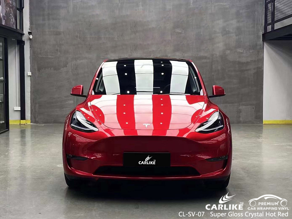 Vinile Autoadesivo NewL Rosso Lucido - Avvolgimento Auto Con Canali Aria, Vita 5 Anni Esterno