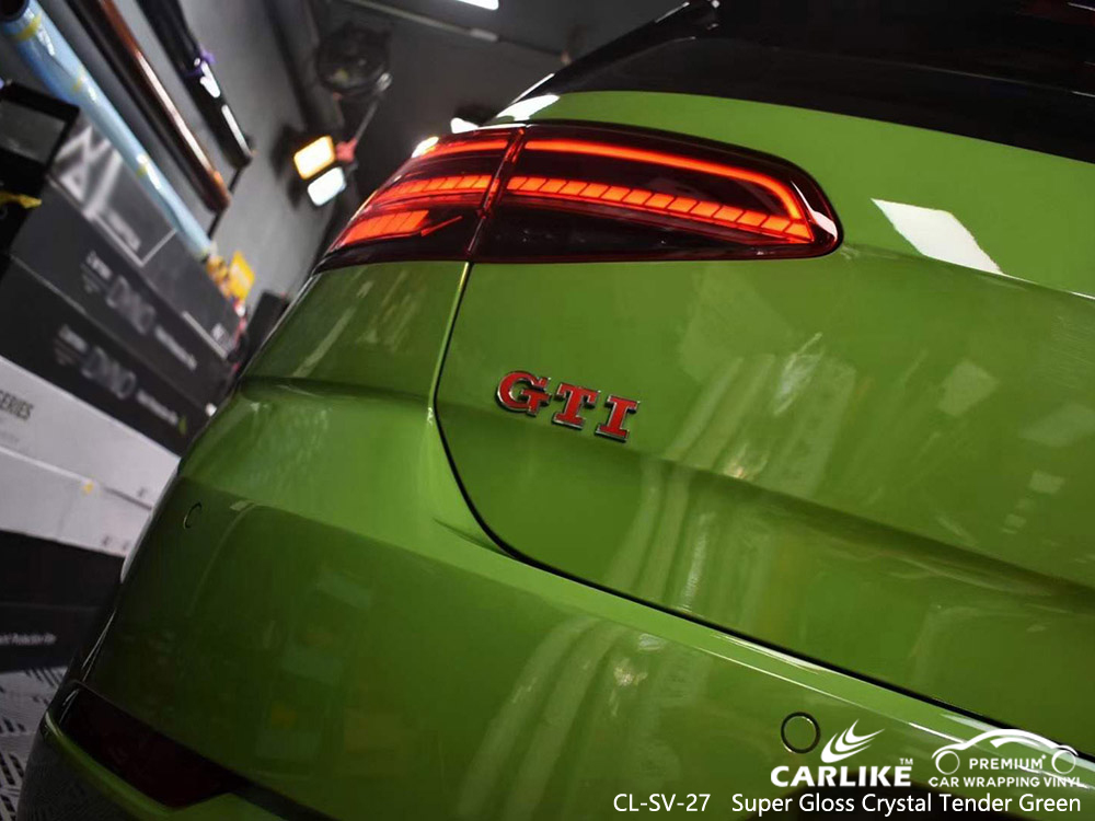 CL-SV-27 Süper Parlak Kristal İhale Yeşil Vinil Araç VOLKSWAGEN İçin Sargı Üreticisi
