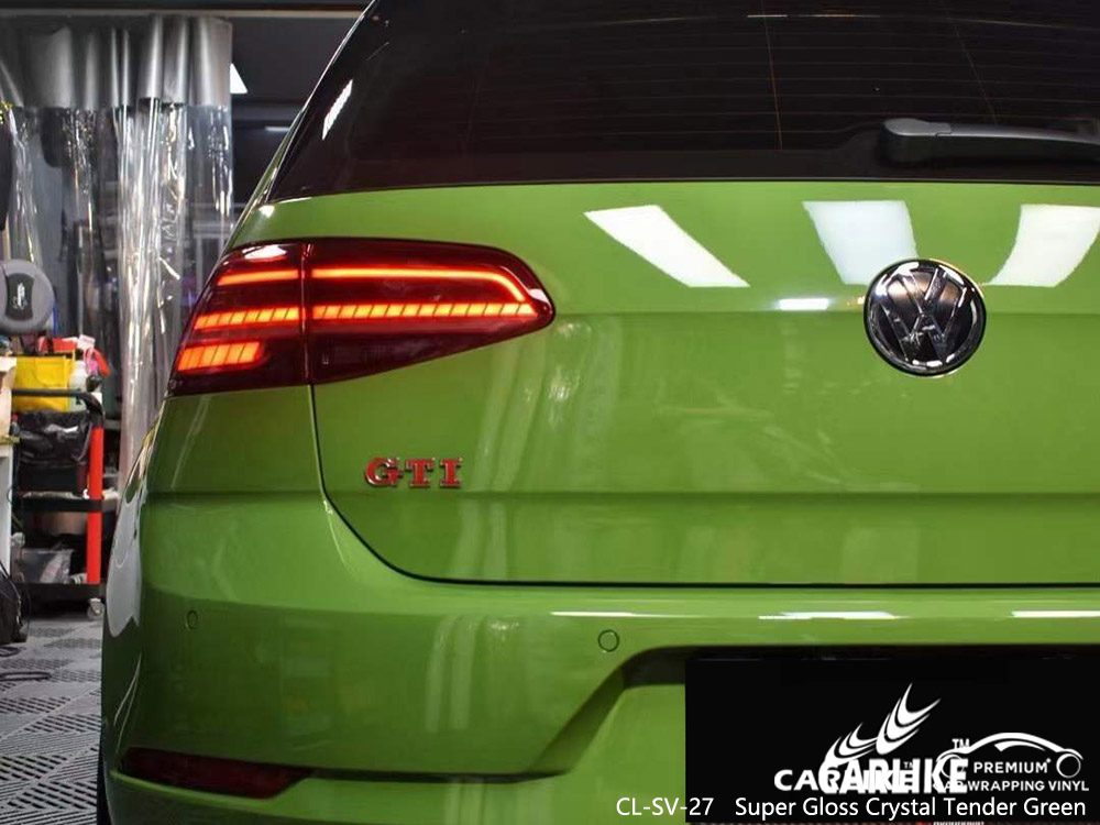 CL-SV-27 Super Gloss Crystal Tender Green Vinyl Vehicle Emballage Fabricant Pour VOLKSWAGEN