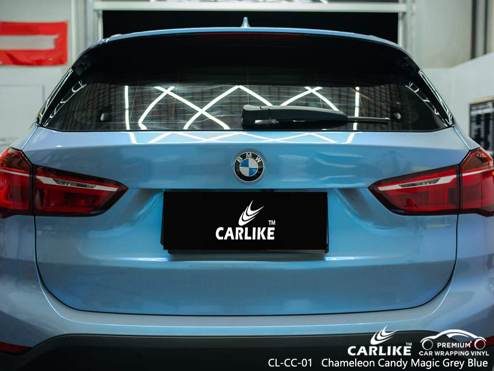 CL-CC-01 كاميليون كاندي ماجيك غلاف السيارة باللون الرمادي والأزرق موردو سيارات BMW 