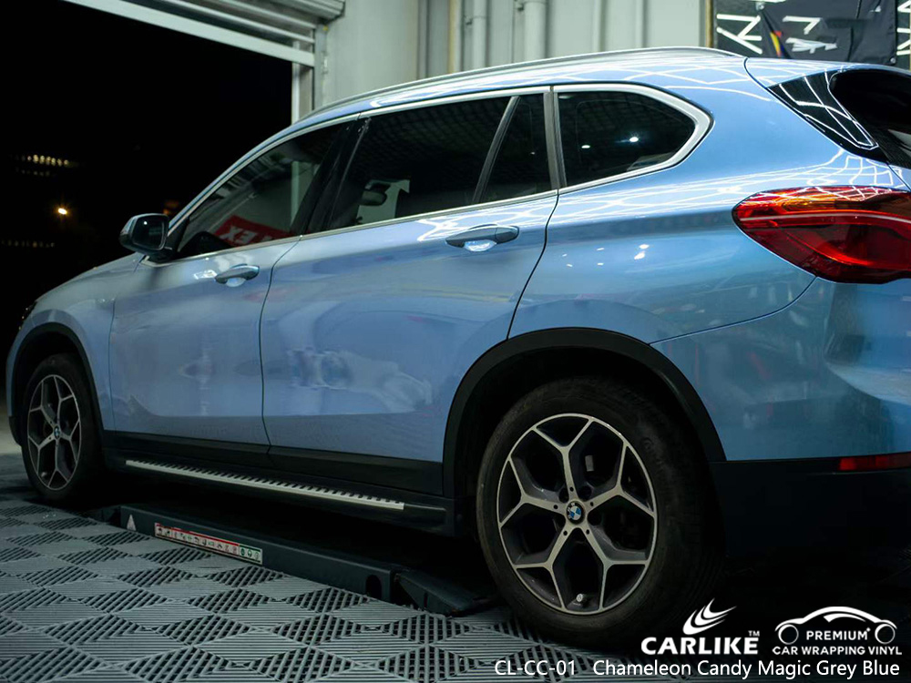 CL-CC-01 كاميليون كاندي ماجيك غلاف السيارة باللون الرمادي والأزرق موردو سيارات BMW 